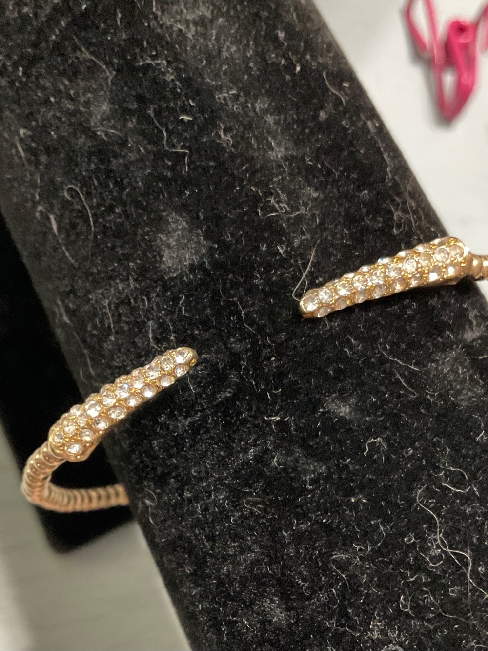 Pavé Crystal Open Cuff Bracelet in Gold